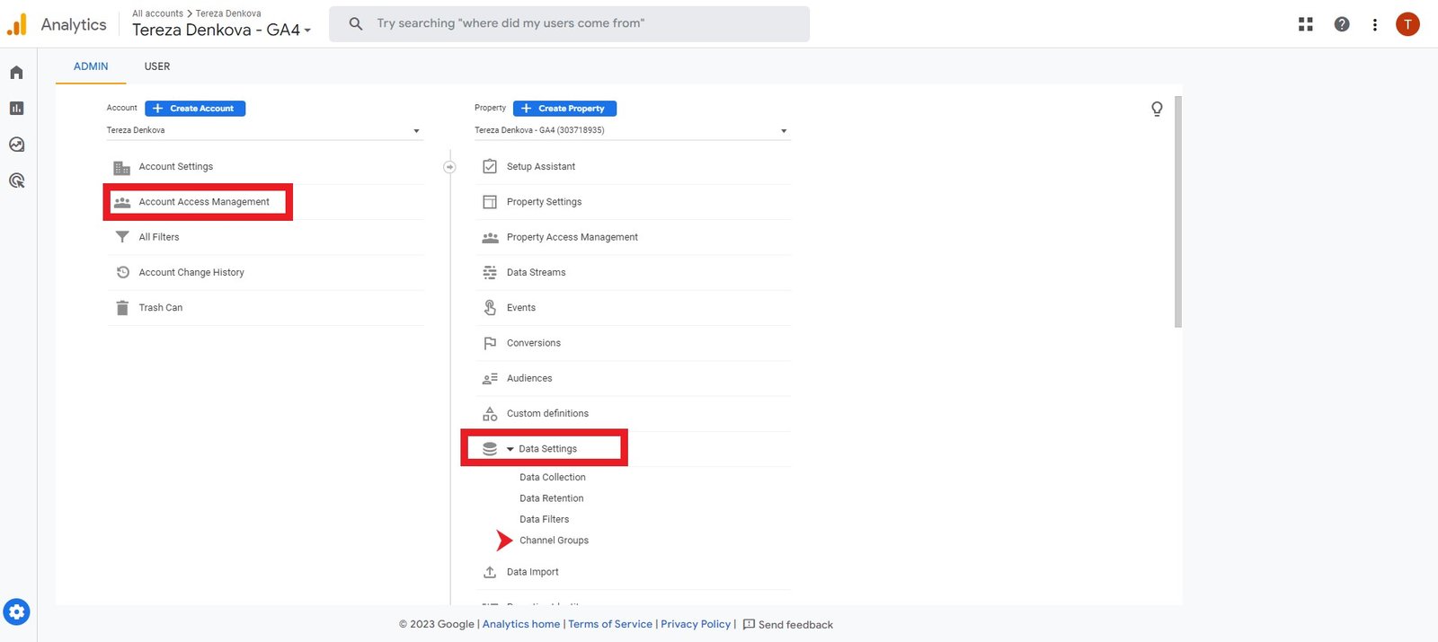 Default Channel Groupings GA4 